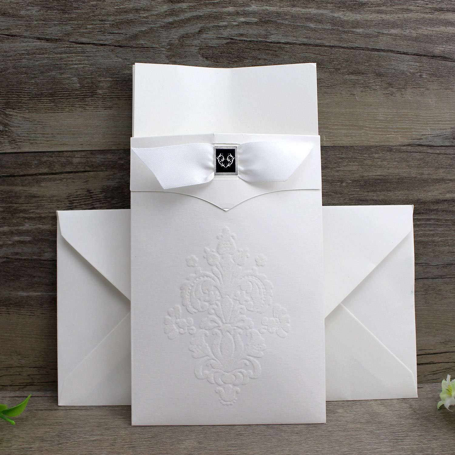 Embossing Invitation Card Cheap Marriage Card Pocket Invitation 